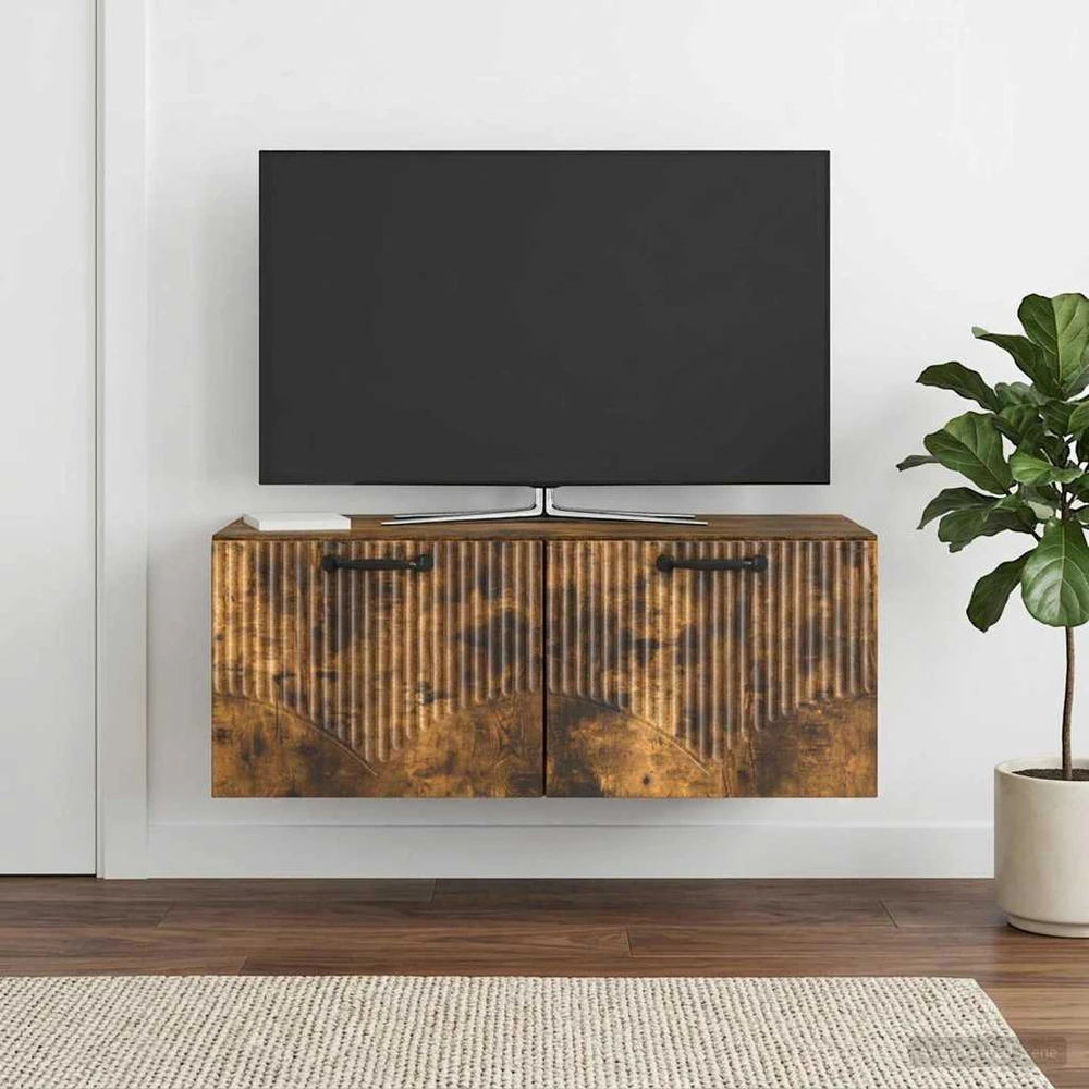 TV staliukas Sieninė TV spintelė Dūminio ąžuolo 78,5 x 41 x 30 cm