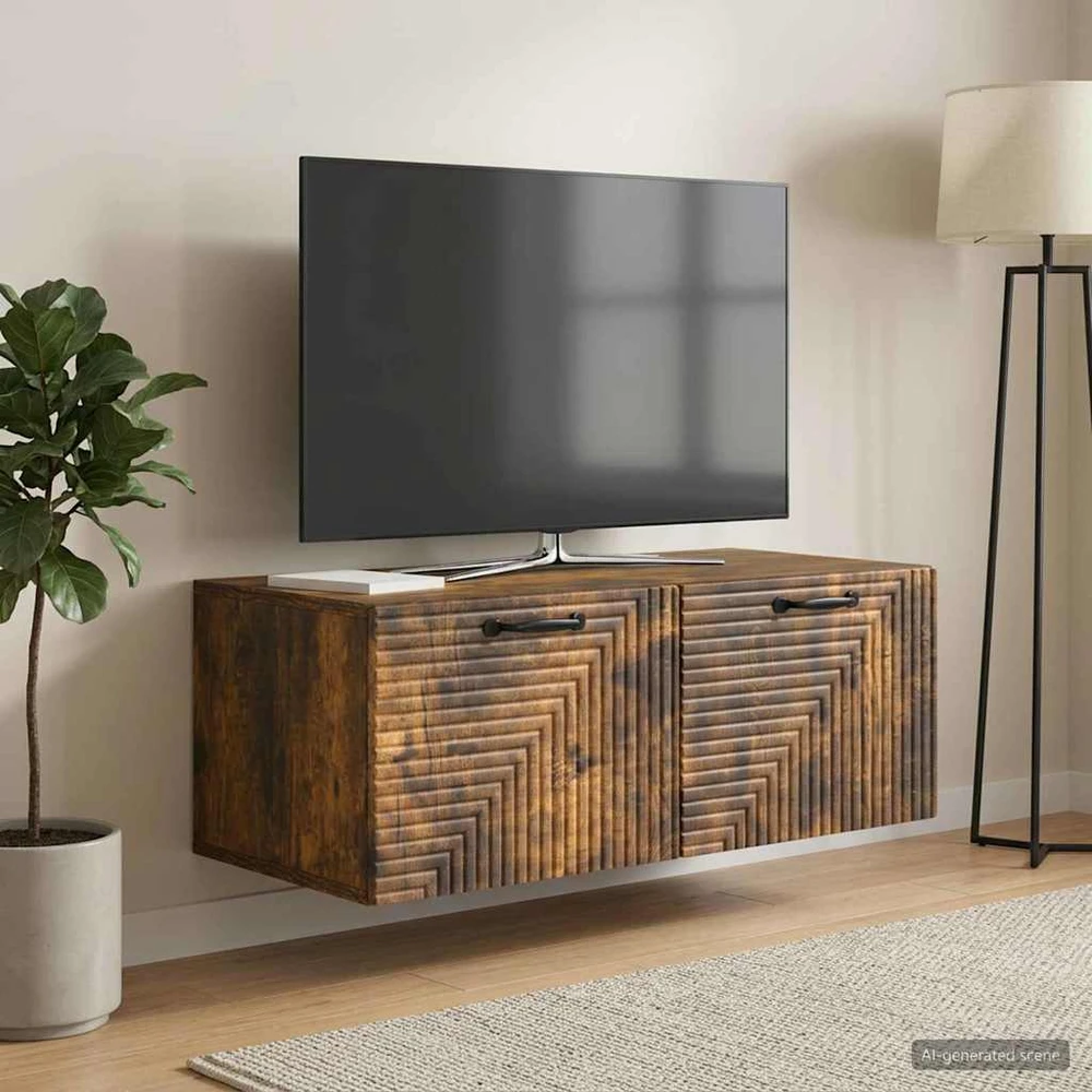 TV staliukas Sieninė TV spintelė Dūminio ąžuolo 78,5 x 41 x 30 cm