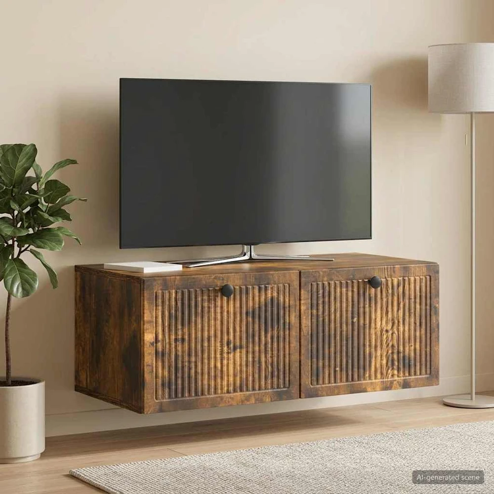 TV staliukas Sieninė TV spintelė Dūminio ąžuolo 78,5 x 41 x 30 cm