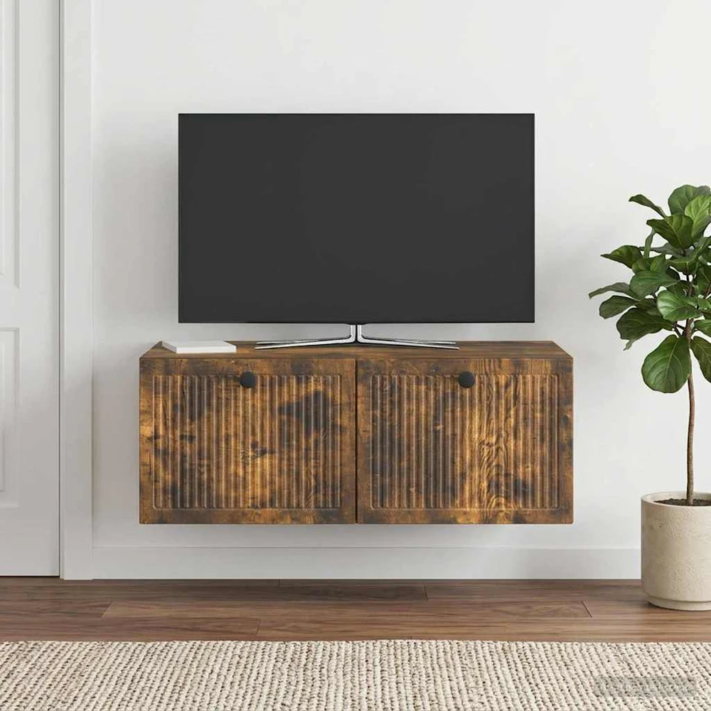TV staliukas Sieninė TV spintelė Dūminio ąžuolo 78,5 x 41 x 30 cm