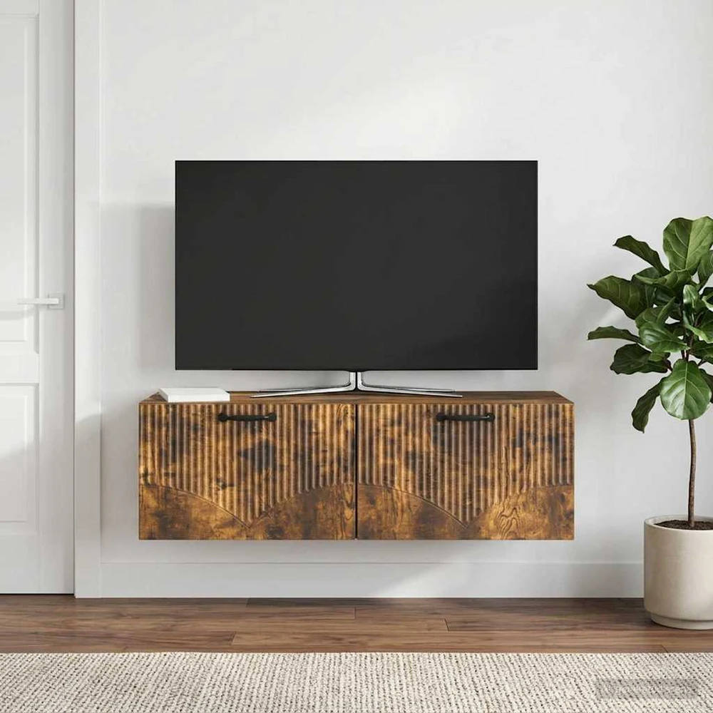 TV staliukas Sieninė TV spintelė Dūminio ąžuolo 98 x 31 x 30 cm