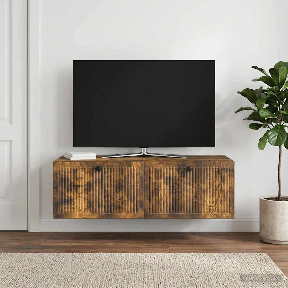 TV staliukas Sieninė TV spintelė Dūminio ąžuolo 98 x 41 x 30 cm