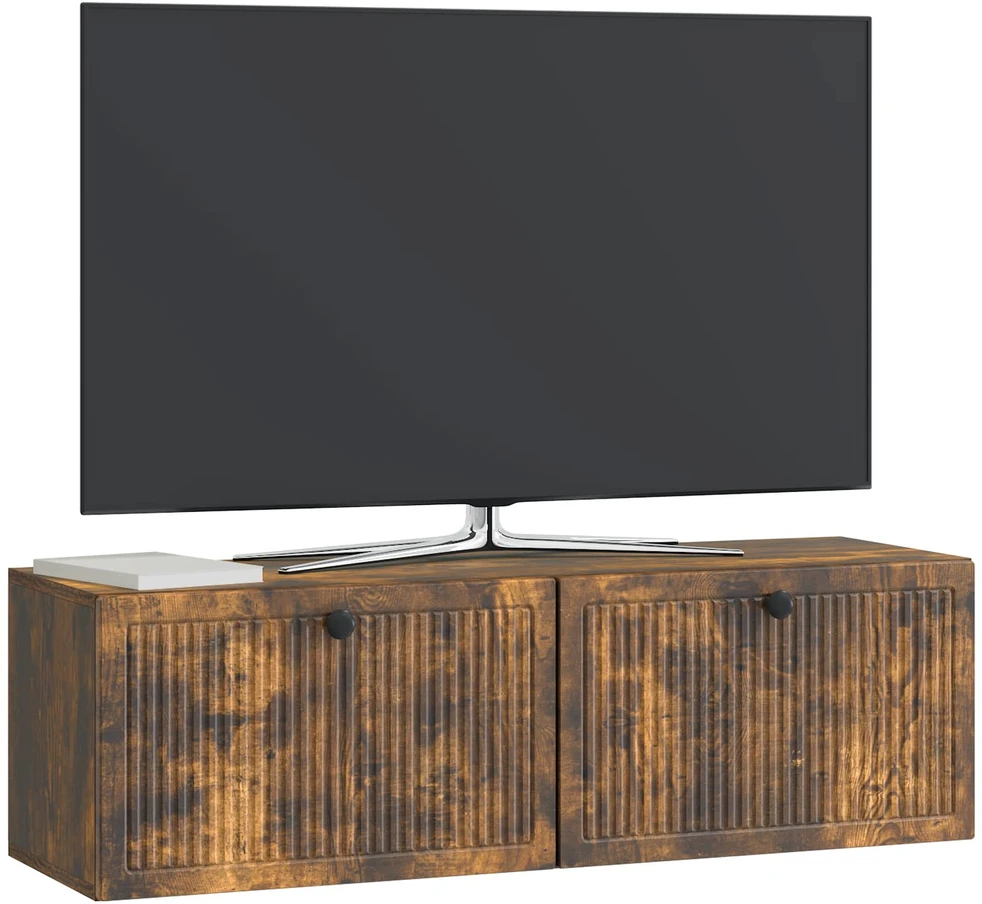 TV staliukas Sieninė TV spintelė Dūminio ąžuolo 98 x 31 x 30 cm