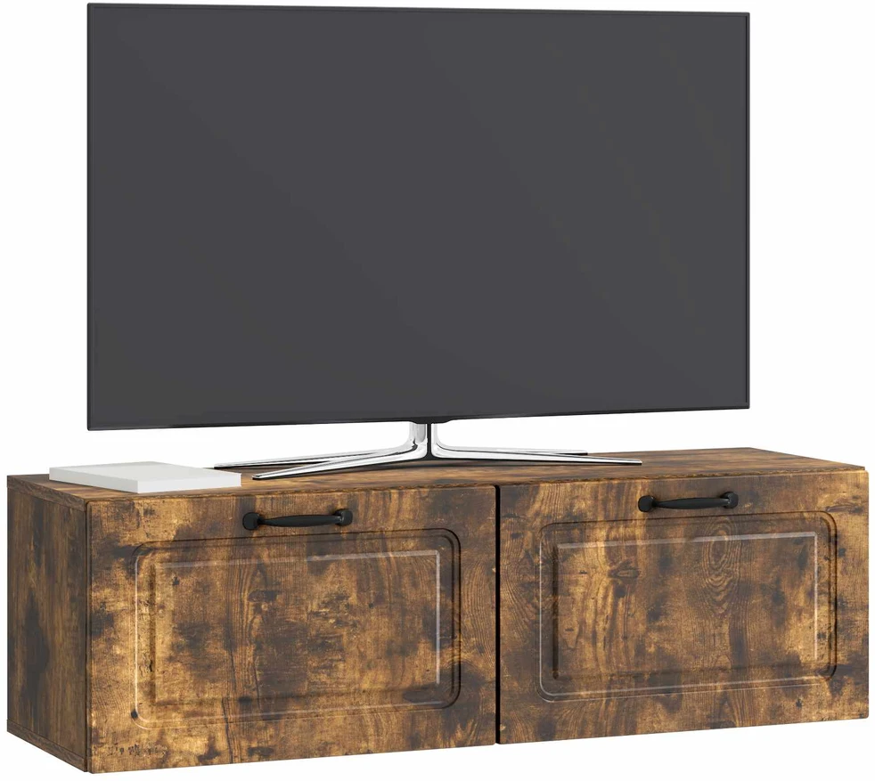 TV staliukas Sieninė TV spintelė Dūminio ąžuolo 98 x 31 x 30 cm
