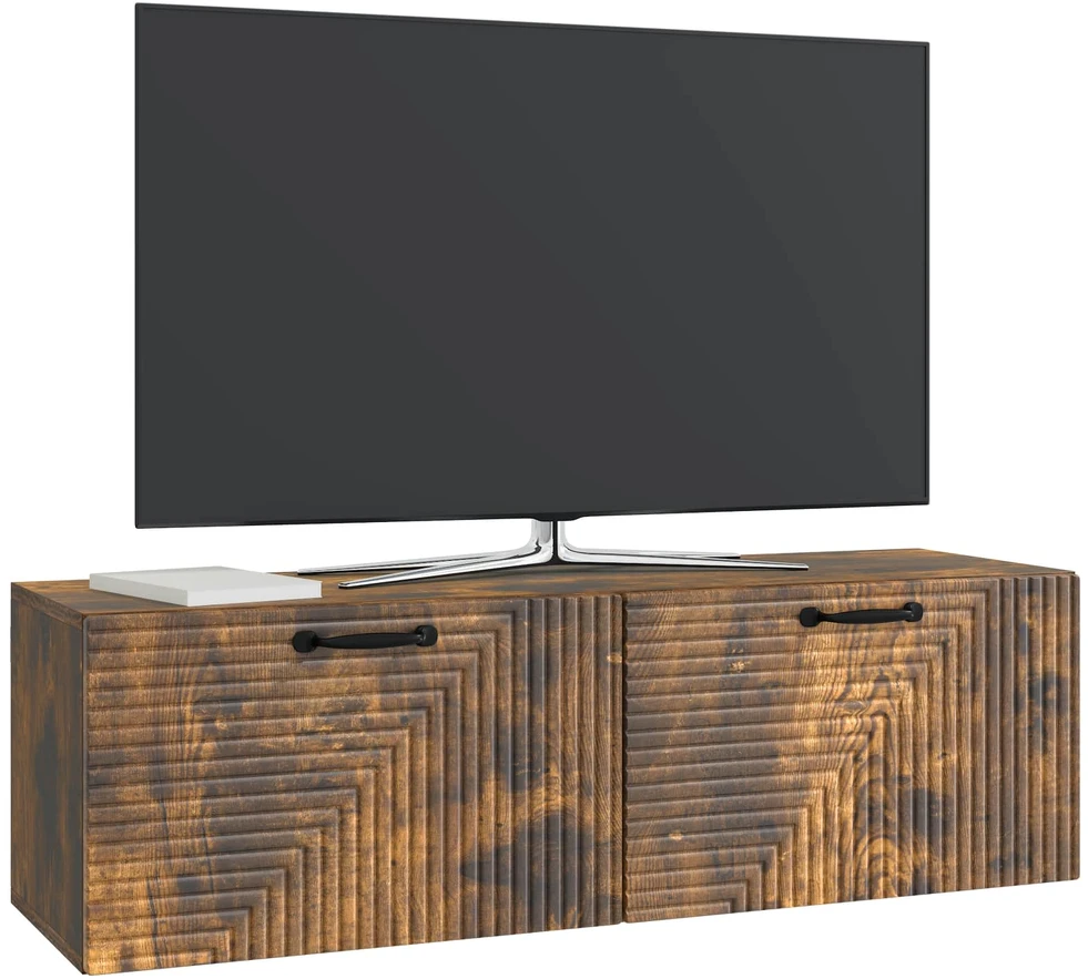 TV staliukas Sieninė TV spintelė Dūminio ąžuolo 98 x 31 x 30 cm