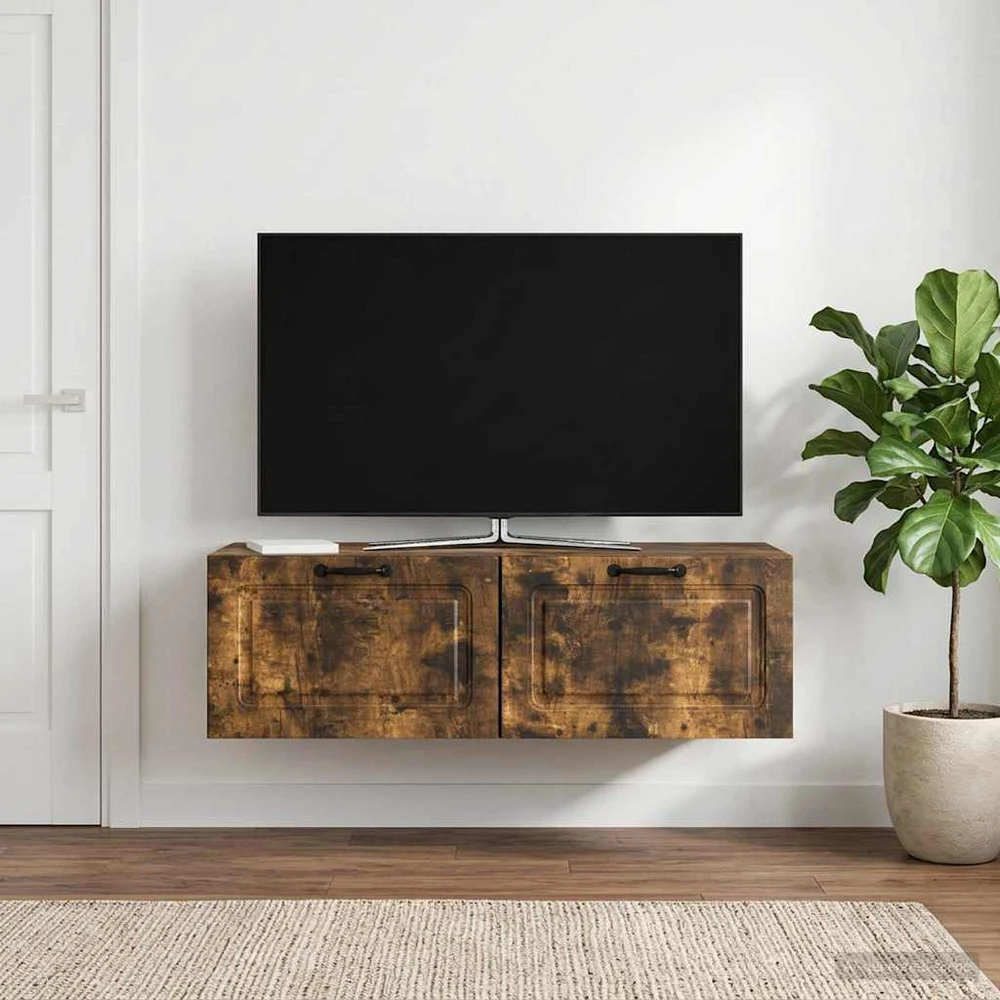 TV staliukas Sieninė TV spintelė Dūminio ąžuolo 98 x 41 x 30 cm