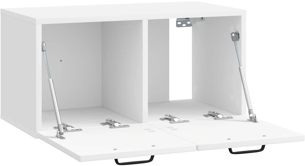 TV staliukas Sieninė TV spintelė Itin blizgi balta 59,5 x 31 x 30 cm