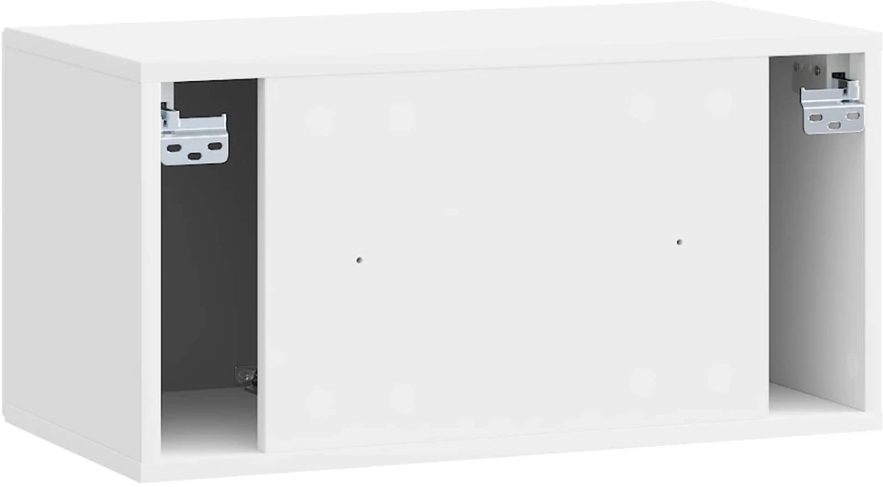 TV staliukas Sieninė TV spintelė Itin blizgi balta 59,5 x 31 x 30 cm