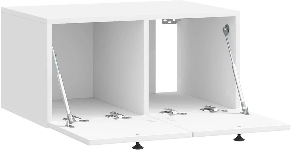 TV staliukas Sieninė TV spintelė Itin blizgi balta 59,5 x 41 x 30 cm