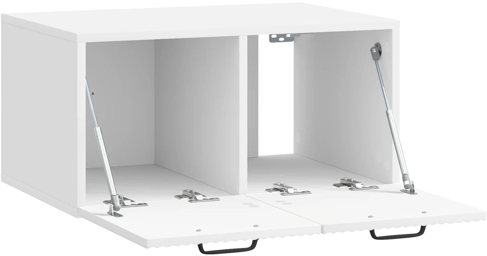 TV staliukas Sieninė TV spintelė Itin blizgi balta 59,5 x 41 x 30 cm