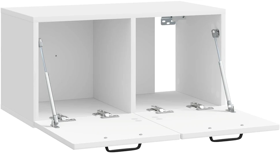 TV staliukas Sieninė TV spintelė Itin blizgi balta 59,5 x 31 x 30 cm