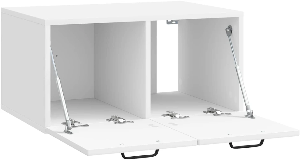 TV staliukas Sieninė TV spintelė Itin blizgi balta 59,5 x 41 x 30 cm
