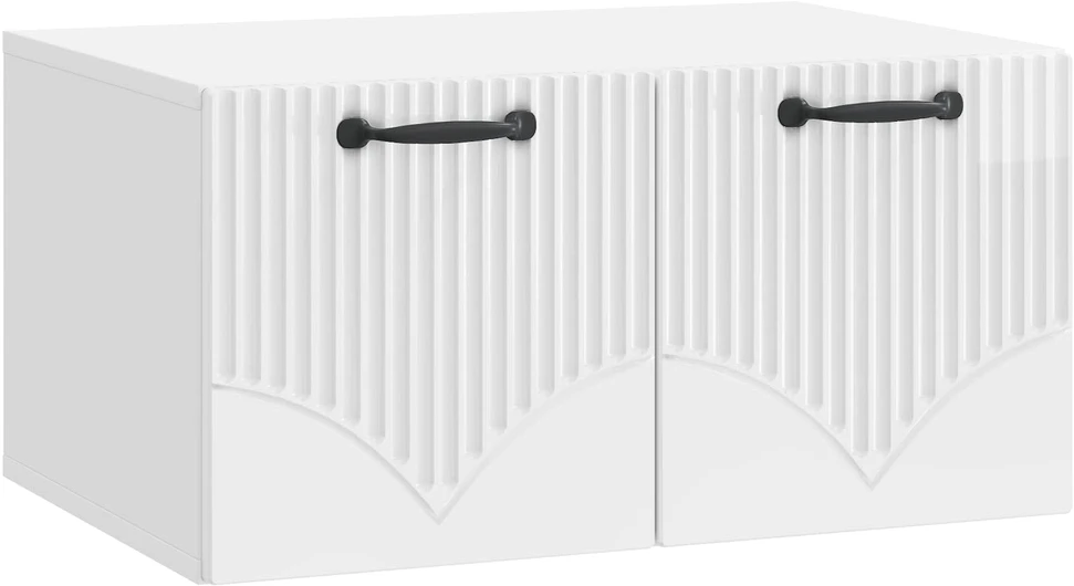 TV staliukas Sieninė TV spintelė Itin blizgi balta 59,5 x 41 x 30 cm