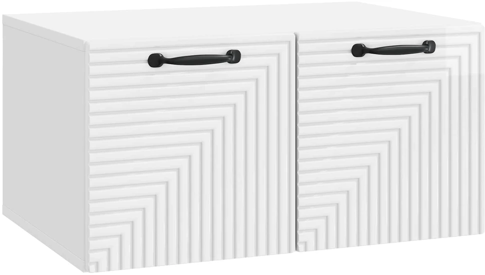 TV staliukas Sieninė TV spintelė Itin blizgi balta 59,5 x 41 x 30 cm