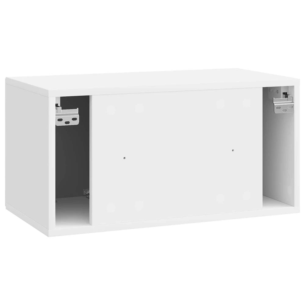 TV staliukas Sieninė TV spintelė Itin blizgi balta 59,5 x 31 x 30 cm