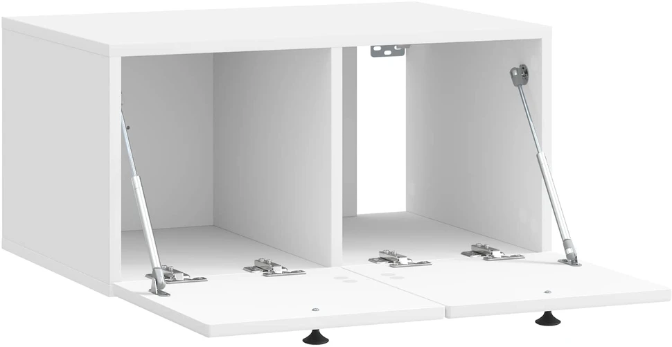 TV staliukas Sieninė TV spintelė Itin blizgi balta 59,5 x 41 x 30 cm