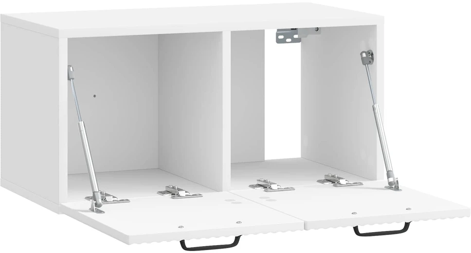 TV staliukas Sieninė TV spintelė Itin blizgi balta 59,5 x 31 x 30 cm