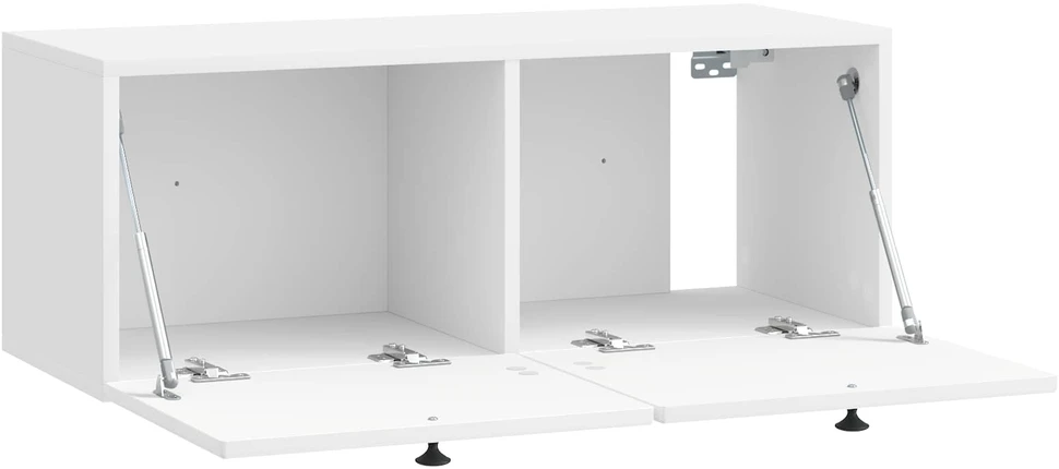 TV staliukas Sieninė TV spintelė Itin blizgi balta 78,5 x 31 x 30 cm
