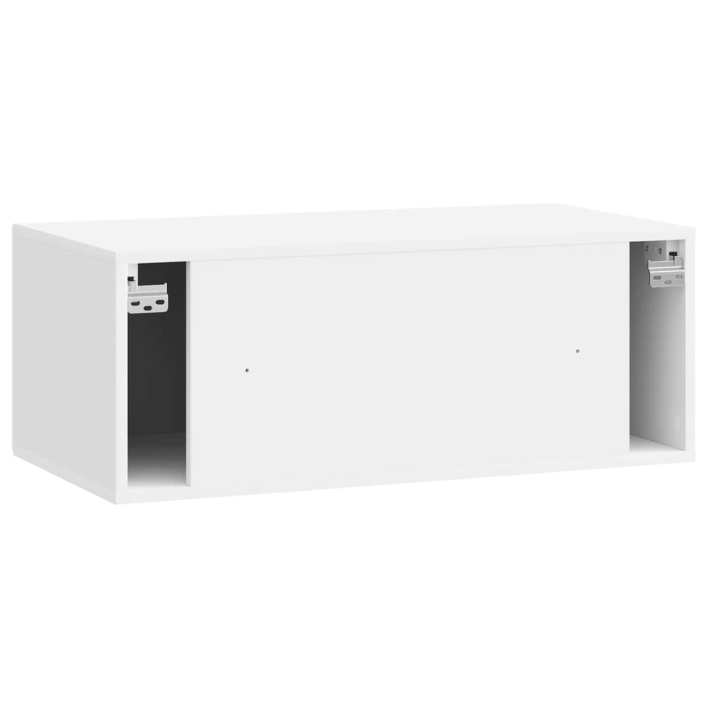 TV staliukas Sieninė TV spintelė Itin blizgi balta 78,5 x 41 x 30 cm