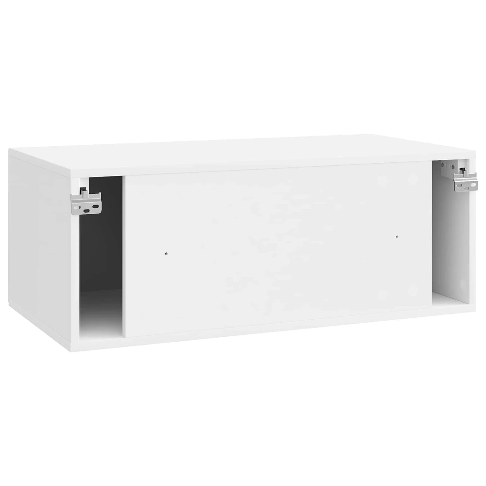 TV staliukas Sieninė TV spintelė Itin blizgi balta 78,5 x 41 x 30 cm