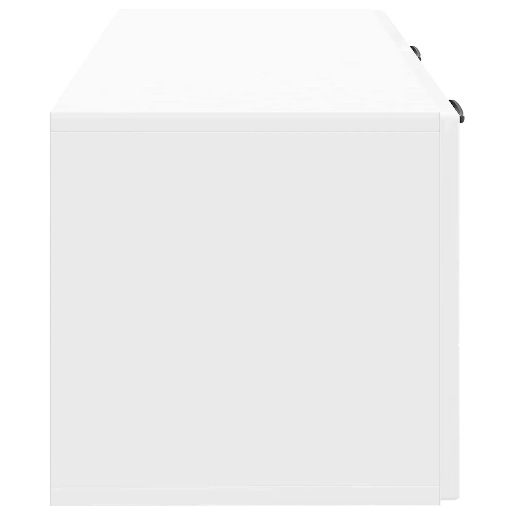 TV staliukas Sieninė TV spintelė Itin blizgi balta 78,5 x 31 x 30 cm