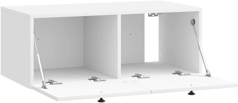 TV staliukas Sieninė TV spintelė Itin blizgi balta 78,5 x 41 x 30 cm