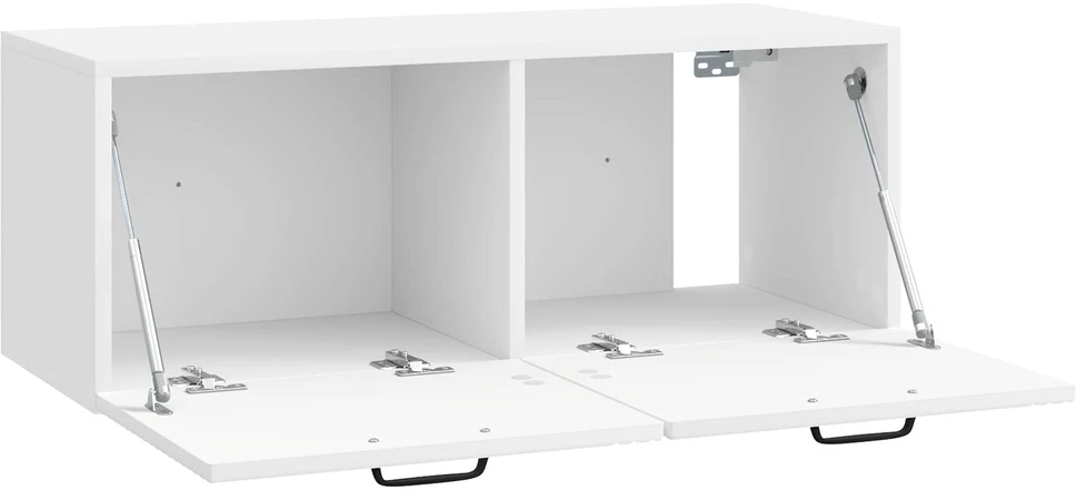 TV staliukas Sieninė TV spintelė Itin blizgi balta 78,5 x 31 x 30 cm
