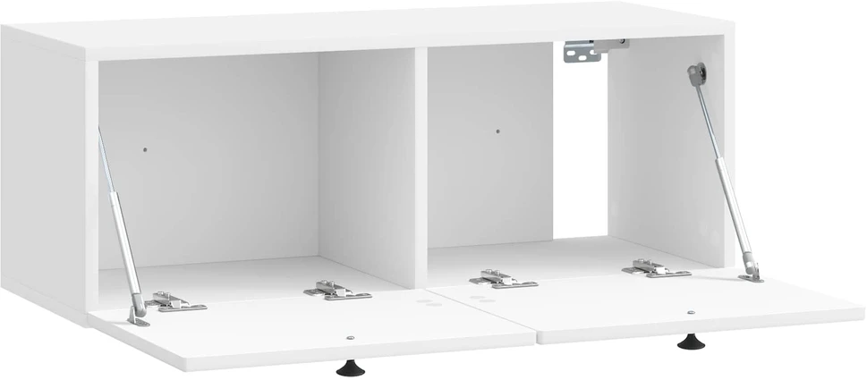 TV staliukas Sieninė TV spintelė Itin blizgi balta 78,5 x 31 x 30 cm