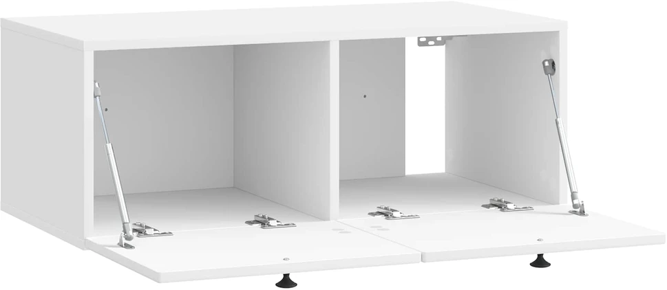 TV staliukas Sieninė TV spintelė Itin blizgi balta 78,5 x 41 x 30 cm