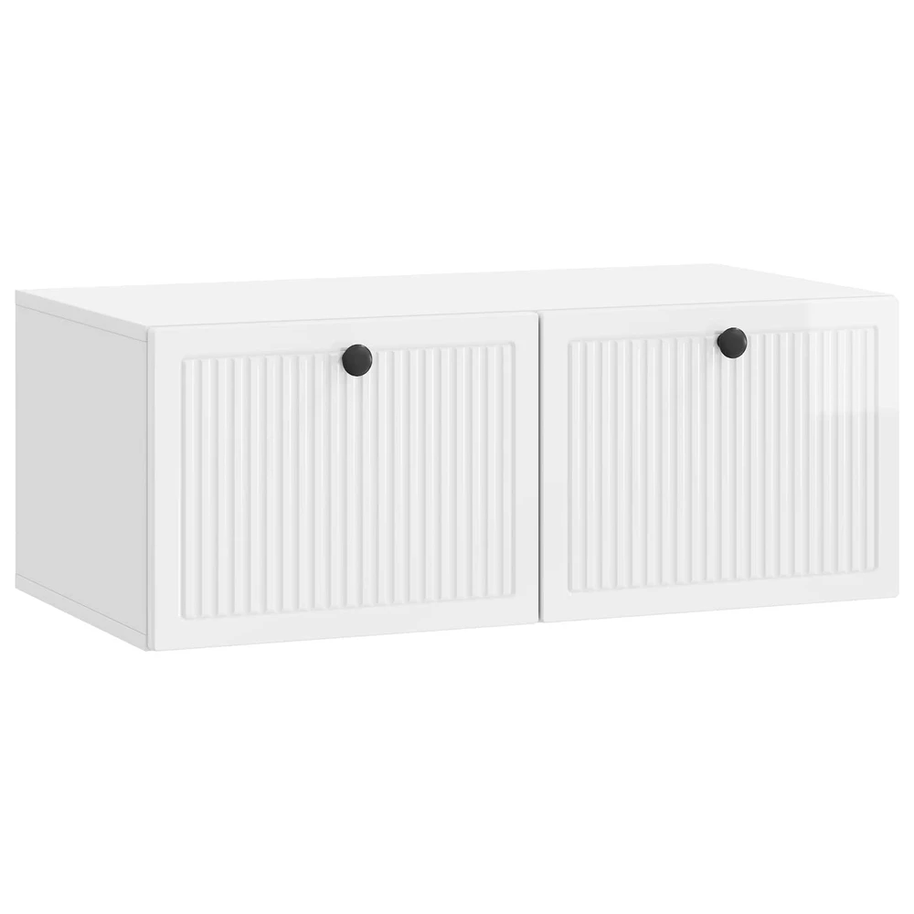 TV staliukas Sieninė TV spintelė Itin blizgi balta 78,5 x 41 x 30 cm