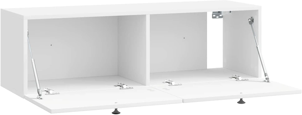 TV staliukas Sieninė TV spintelė Itin blizgi balta 98 x 31 x 30 cm