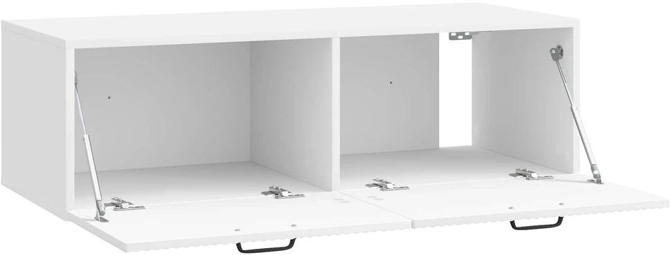 TV staliukas Sieninė TV spintelė Itin blizgi balta 98 x 41 x 30 cm