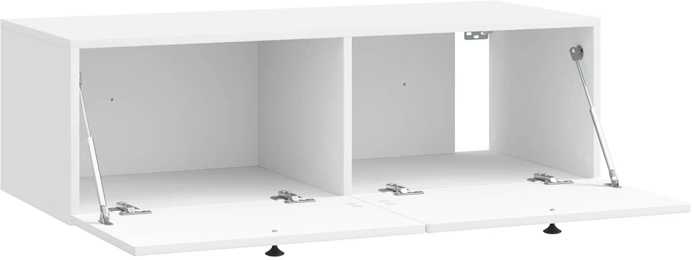 TV staliukas Sieninė TV spintelė Itin blizgi balta 98 x 41 x 30 cm