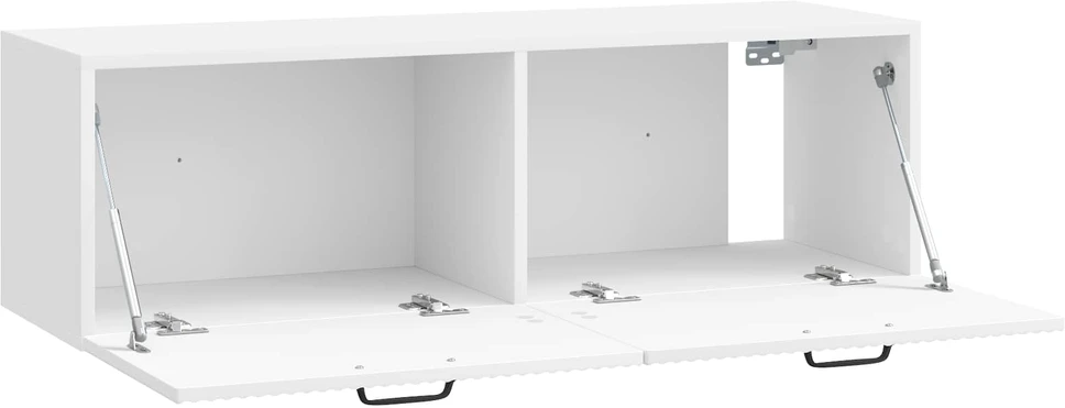 TV staliukas Sieninė TV spintelė Itin blizgi balta 98 x 31 x 30 cm