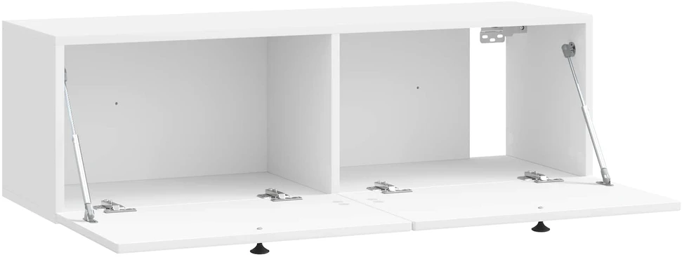 TV staliukas Sieninė TV spintelė Itin blizgi balta 98 x 31 x 30 cm