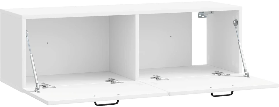 TV staliukas Sieninė TV spintelė Itin blizgi balta 98 x 31 x 30 cm