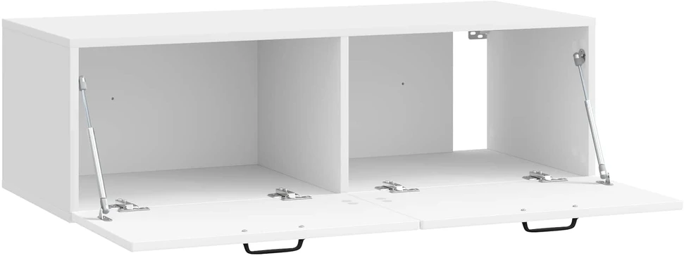 TV staliukas Sieninė TV spintelė Itin blizgi balta 98 x 41 x 30 cm