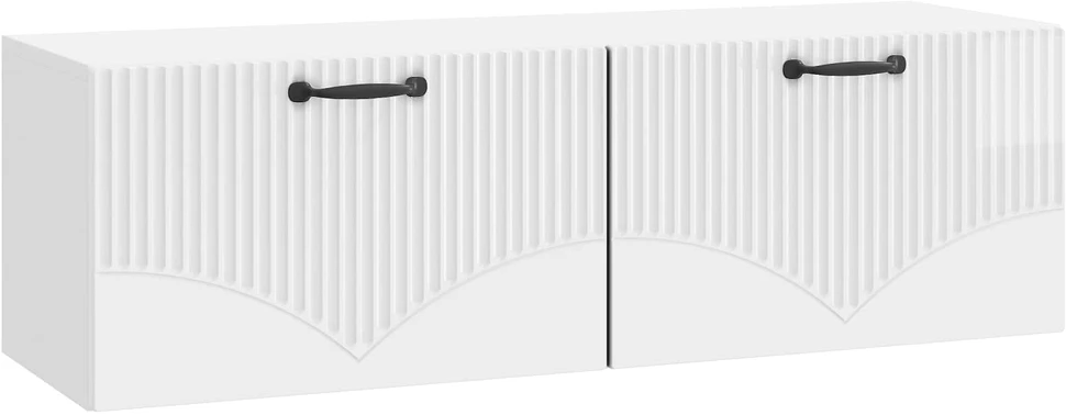 TV staliukas Sieninė TV spintelė Itin blizgi balta 98 x 31 x 30 cm