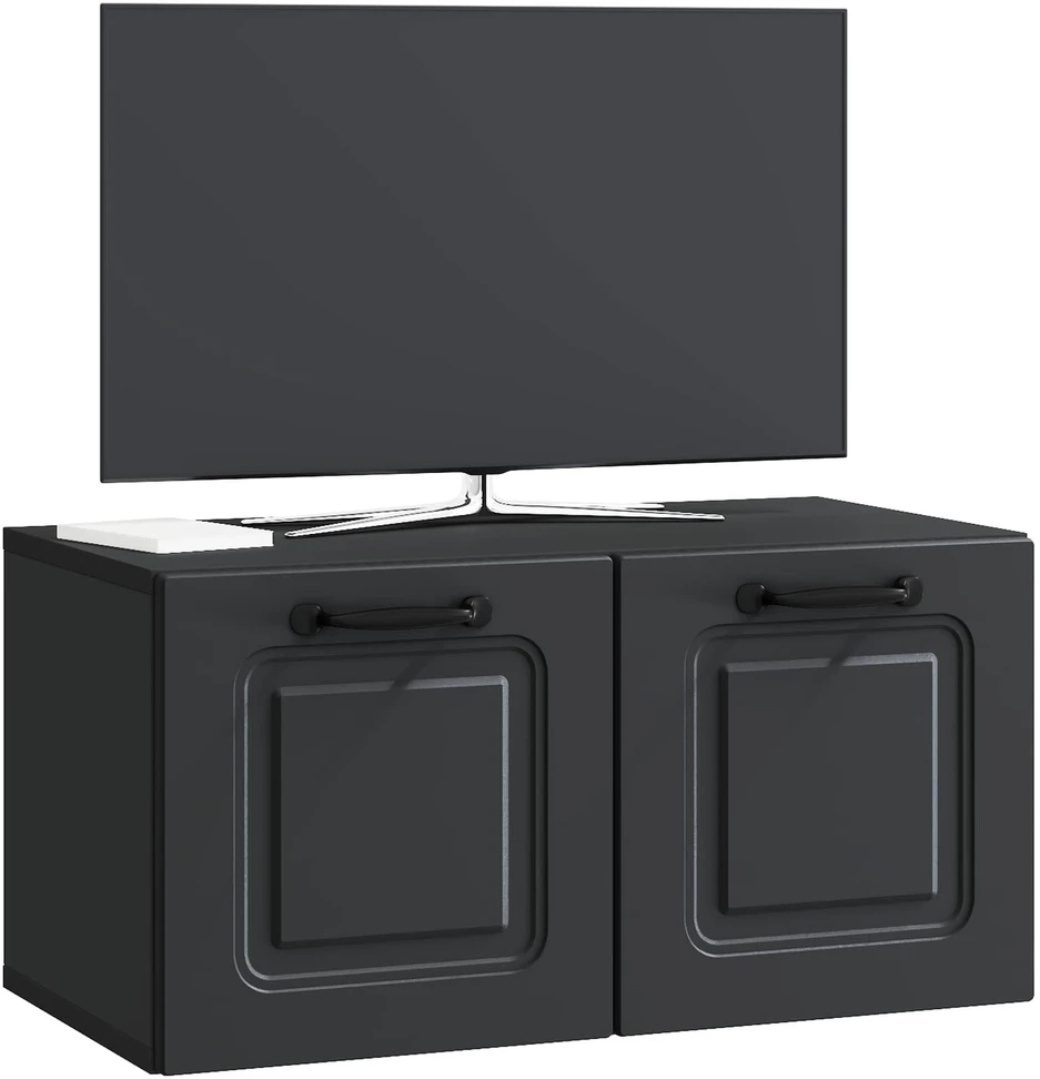 TV staliukas Sieninė TV spintelė Juoda 59,5 x 31 x 30 cm Apdirbta mediena