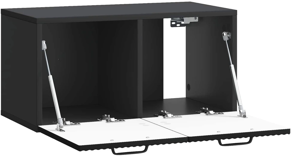 TV staliukas Sieninė TV spintelė Juoda 59,5 x 31 x 30 cm Apdirbta mediena
