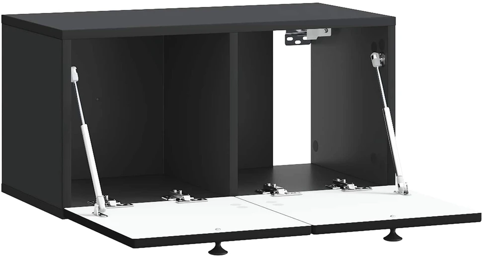 TV staliukas Sieninė TV spintelė Juoda 59,5 x 31 x 30 cm Apdirbta mediena