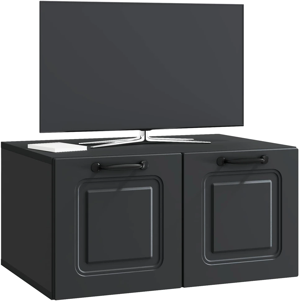 TV staliukas Sieninė TV spintelė Juoda 59,5 x 41 x 30 cm Apdirbta mediena
