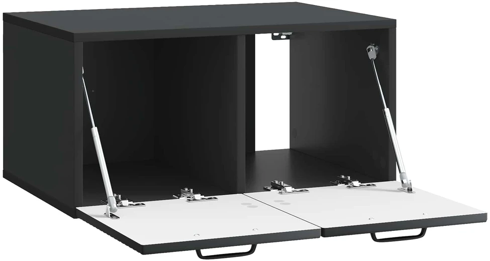 TV staliukas Sieninė TV spintelė Juoda 59,5 x 41 x 30 cm Apdirbta mediena