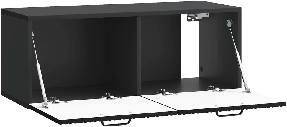 TV staliukas Sieninė TV spintelė Juoda 78,5 x 31 x 30 cm Apdirbta mediena