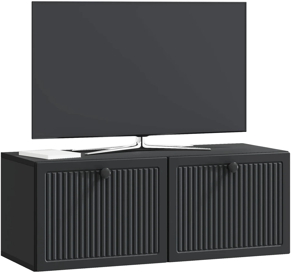 TV staliukas Sieninė TV spintelė Juoda 78,5 x 31 x 30 cm Apdirbta mediena