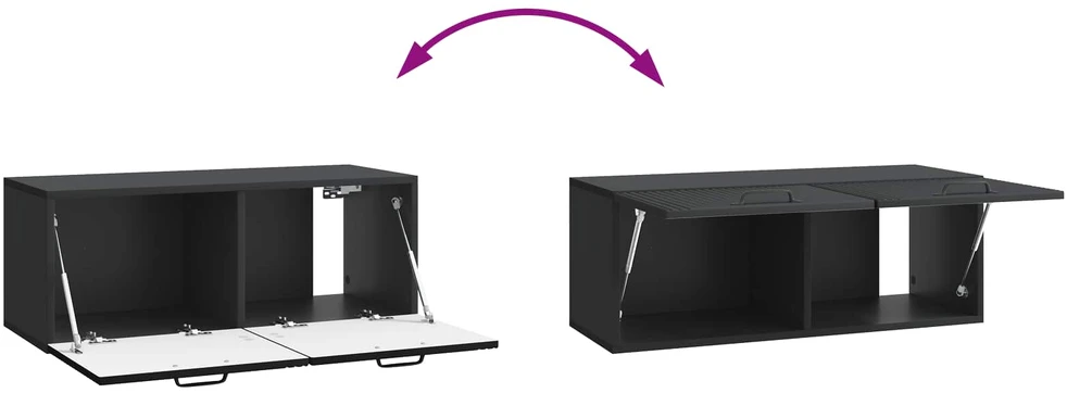 TV staliukas Sieninė TV spintelė Juoda 78,5 x 31 x 30 cm Apdirbta mediena