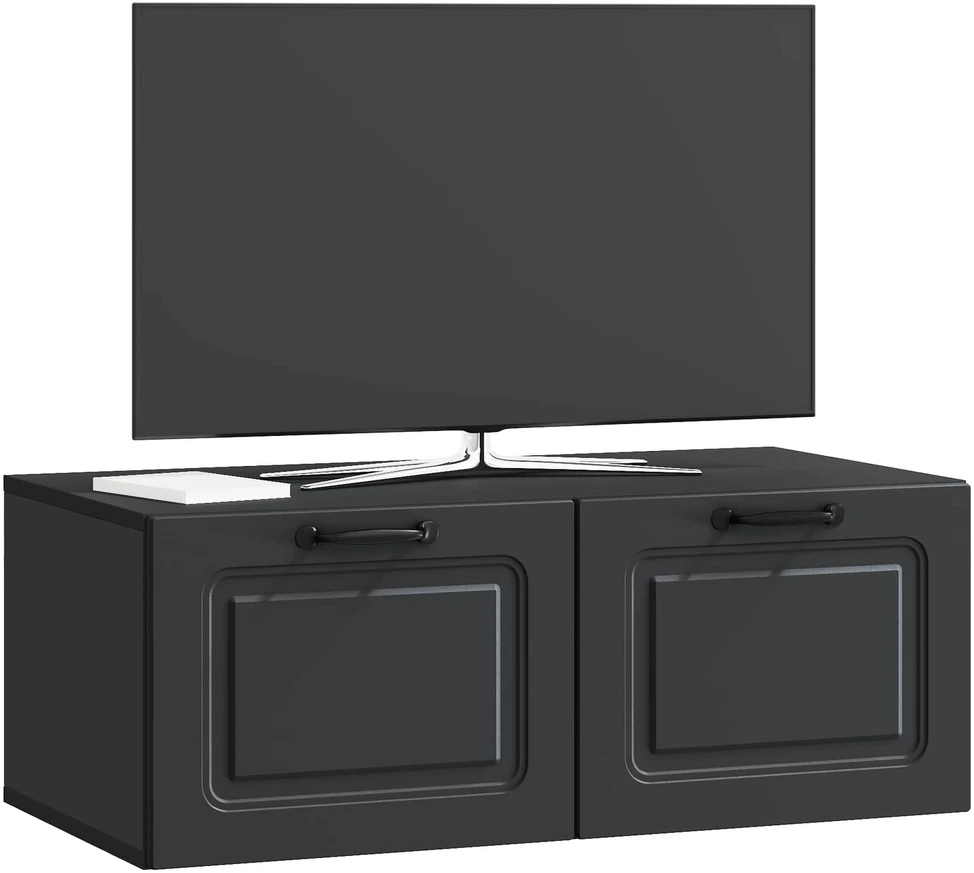 TV staliukas Sieninė TV spintelė Juoda 78,5 x 41 x 30 cm Apdirbta mediena