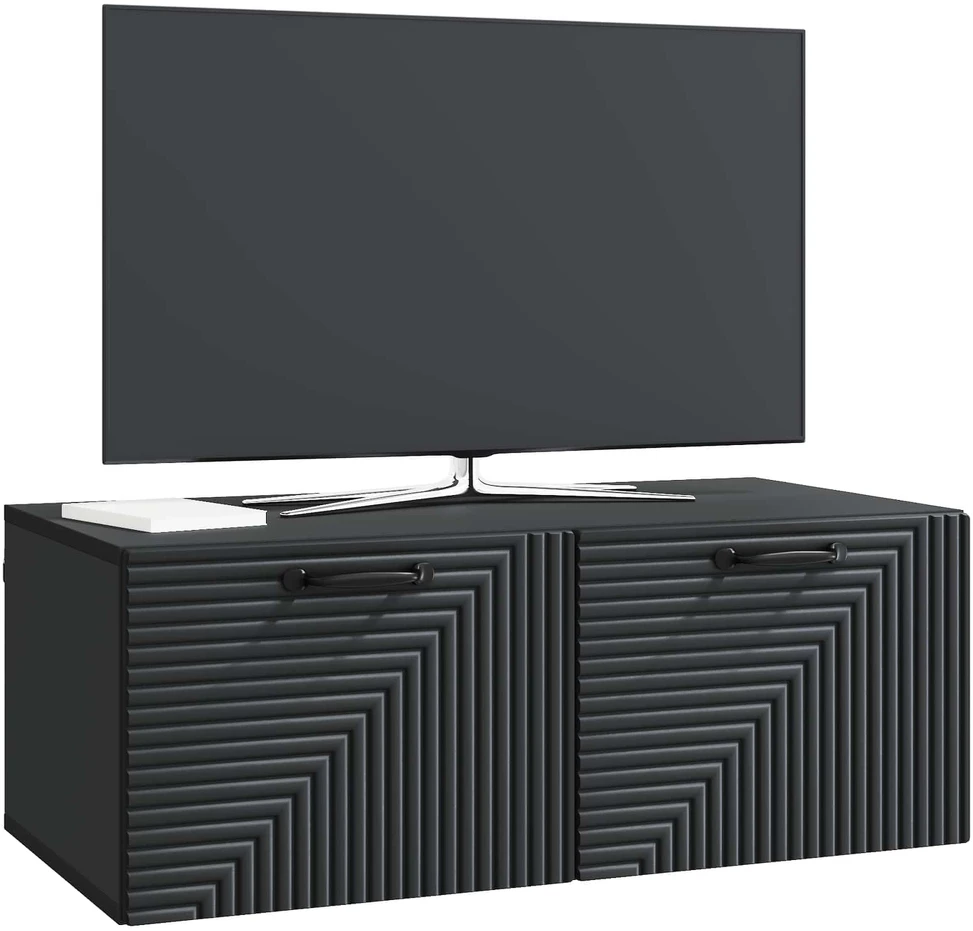 TV staliukas Sieninė TV spintelė Juoda 78,5 x 41 x 30 cm Apdirbta mediena