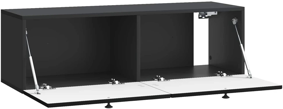 TV staliukas Sieninė TV spintelė Juoda 98 x 31 x 30 cm Apdirbta mediena