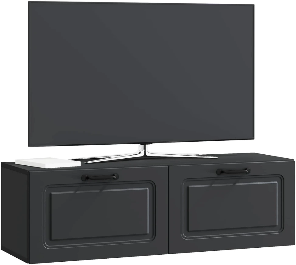 TV staliukas Sieninė TV spintelė Juoda 98 x 31 x 30 cm Apdirbta mediena